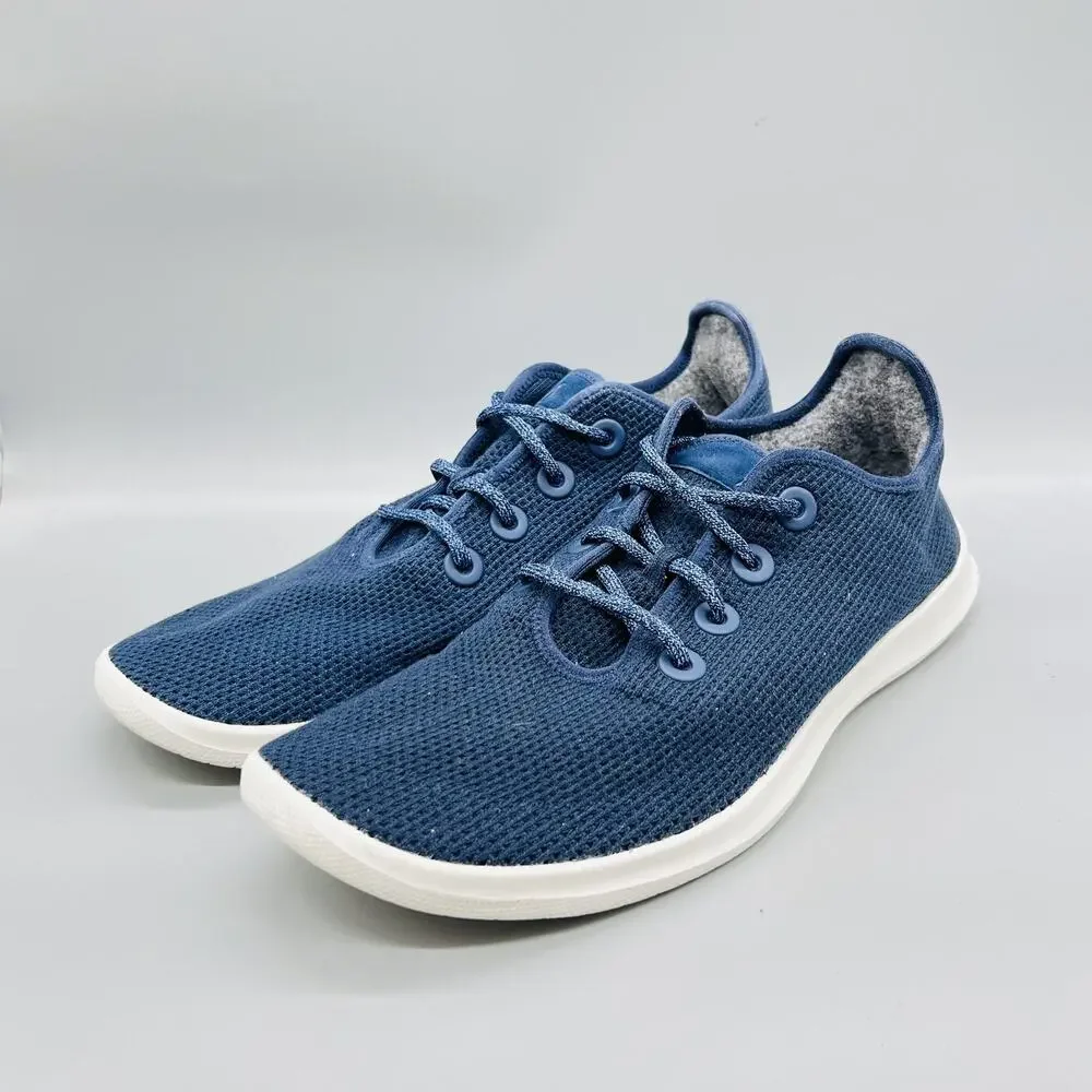 Allbirds Shoes Mens 14 Blue Knit Tree Runner Casual Sneakers Comfort Walking